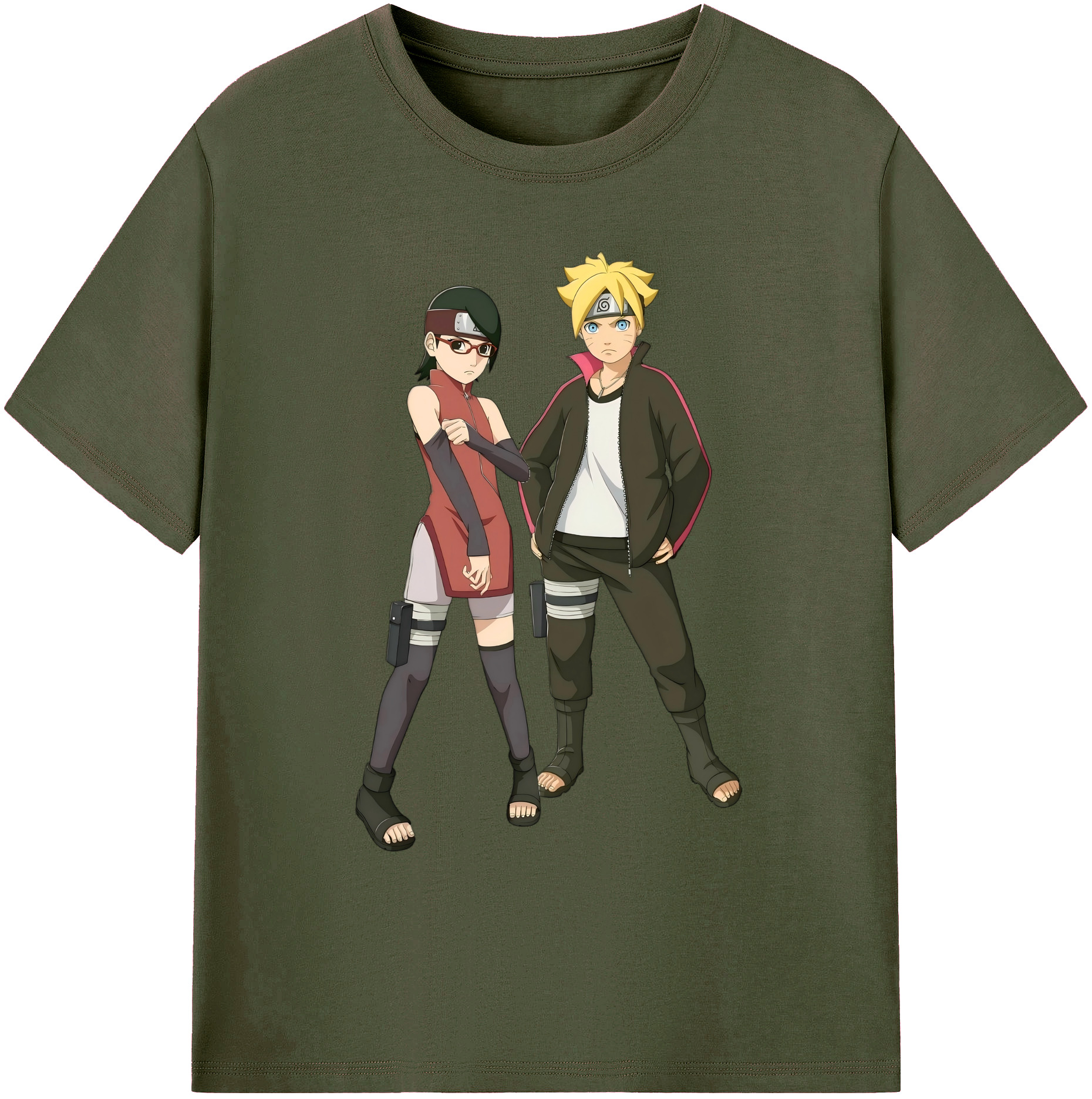 （画像用） NARUTO -ナルト- うずまき ボルト Uzumaki Boruto 綿100％ メンズ半袖Tシャツ｜肌触りやわらか＆通気性